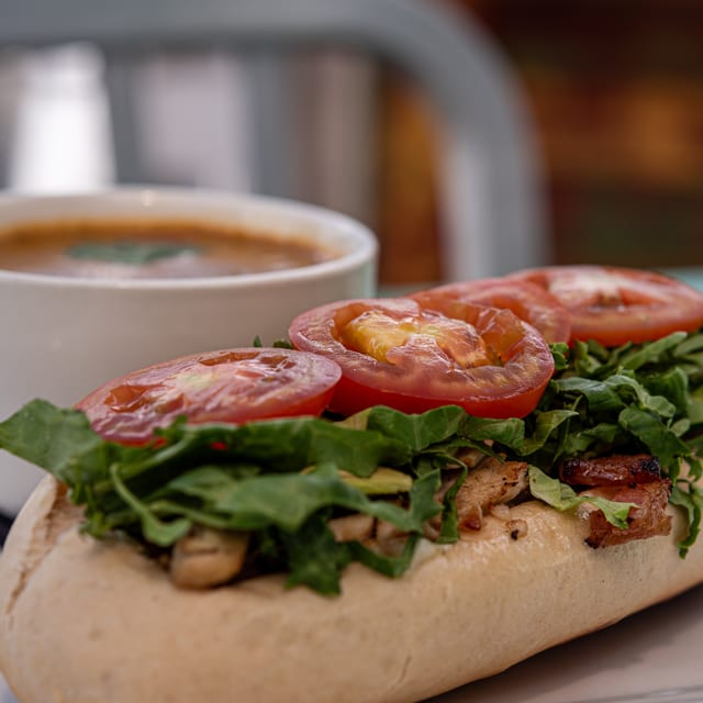 Roasted Turkey B.L.A.T. Sandwich.