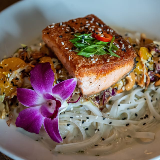 Honey Yuzu Ginger Salmon.